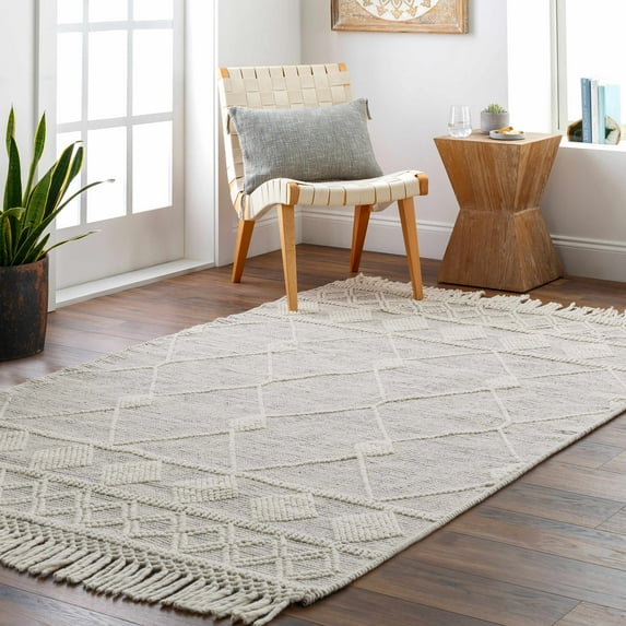 Hauteloom Chofa Wool Living Room, Bedroom Area Rug - Beige, Brown, Gray - 9' x 12'