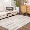 thumbnail image 1 of Hauteloom Chouko Broken Striped Area Rug - Modern Geometric Carpet for Living Room, Bedroom Area Rug - Contemporary - Silver Gray, Metallic Silver, Light Brown - 7'10" x 10' (8x10 Area Rug), 1 of 19