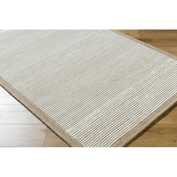 Hauteloom Cianna Wool Living Room, Bedroom Area Rug - Traditional, Transitional - Beige, Ivory, Tan - 2' x 3'