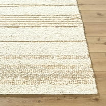 Hauteloom Ciaran Wool Living Room, Bedroom Area Rug - Traditional, Transitional - Ivory, Sandstone, Taupe - 2' x 3'