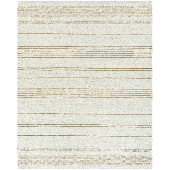 Hauteloom Ciaran Wool Living Room, Bedroom Area Rug - Traditional, Transitional - Ivory, Sandstone, Taupe - 5' x 7'6"