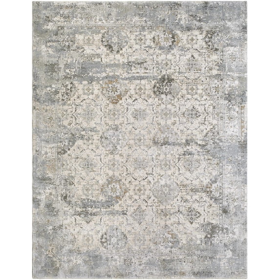 Hauteloom Claydon Hallway, Kitchen Area Rug - Bohemian Traditional Farmhouse - Beige, Gray, Olive - 2'7" x 10'