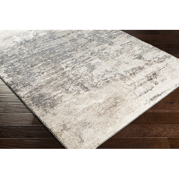 Hauteloom Clontarf Living Room, Bedroom Area Rug - Contemporary - High Pile - Charcoal, Gray, Off White - 7'10" x 10'