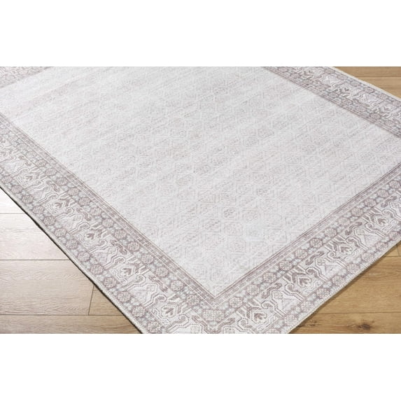 Hauteloom Heritage Hallway, Kitchen Machine Washable Runner Rug - Traditional, Transitional - Cream, Dark Red, Slate Blue - 2'7" x 10'