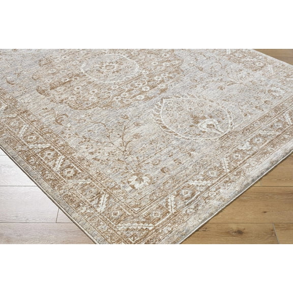 Hauteloom Cosimo Hallway, Kitchen Runner Rug - Traditional - Cream, Tan, Dark Red - 3'3" x 7'3"