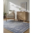 thumbnail image 1 of Hauteloom Csilla Bohemian Hand Tufted Vintage Medallion Area Rug - Oriental Fade Look Traditional Carpet for Living Room, Bedroom, Dining Room - Blue, Slate Blue, Periwinkle - 9' x 12', 1 of 7