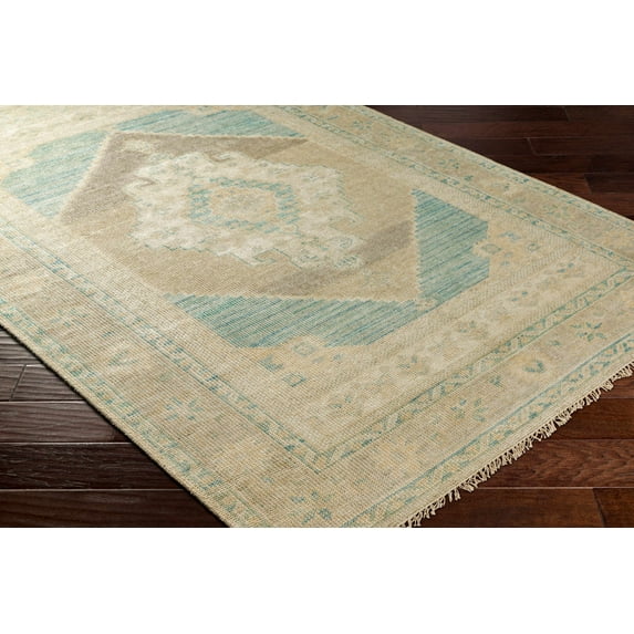 Hauteloom Danao Wool Living Room, Bedroom Area Rug - Traditional - Beige, Sage, Light Sage - 8' x 10'
