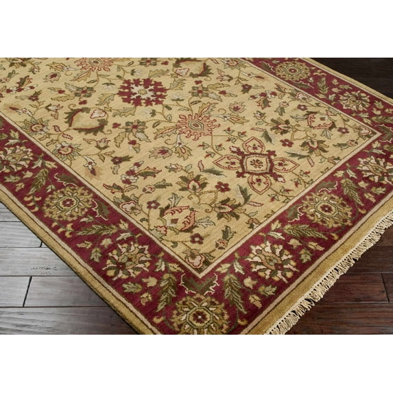 Hauteloom Danboro Wool Living Room, Bedroom Area Rug - Traditional - High Pile - Rust, Mustard, Tan - 8' x 11'