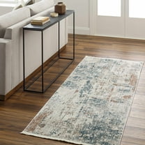 Hauteloom Danlugan Hallway, Kitchen Runner Rug - Gray, Beige, Pink - 2'11" x 10'