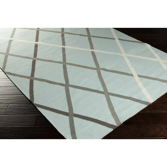 Hauteloom Darlaston Wool Living Room, Bedroom Area Rug - Transitional - Sage, Gray, Light Gray - 2' x 3'