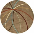 thumbnail image 1 of Hauteloom Davison Wool Living Room, Bedroom Area Rug - Modern - Brown, Blue, Red - 4'-Round, 1 of 16