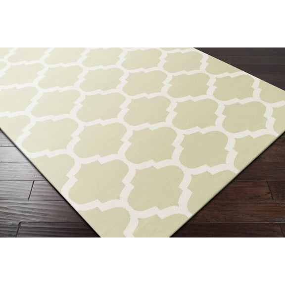 Hauteloom Dearborn Living Room, Bedroom Area Rug - Transitional - Light Green, Lime Green, Ivory - 4' x 6'