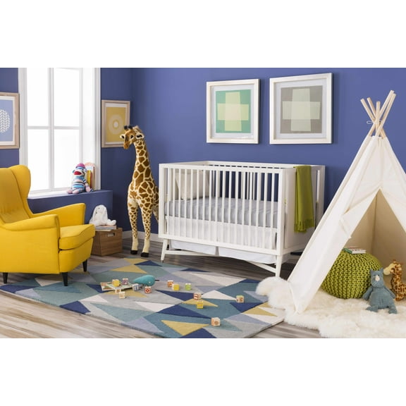 Hauteloom Deatsville Wool Living Room, Bedroom Area Rug - Contemporary - Blue, Tan, Navy - 18" Sample