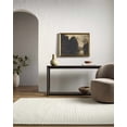 thumbnail image 1 of Hauteloom Destry Modern Hand Tufted Natural Fiber Wool Area Rug - Contemporary Striped Textured Carpet for Living Room, Bedroom, Dining Room - Ivory, Cream, Light Taupe - 8' x 10', 1 of 8