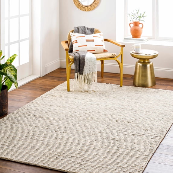 Hauteloom Dewei Wool Living Room, Bedroom Area Rug - Brown, Beige - 8' x 10'