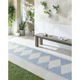thumbnail image 1 of Hauteloom Dfafs Hallway, Kitchen Patio Outdoor Runner Rug - Modern - Blue, Ivory - 2'7" x 10', 1 of 16