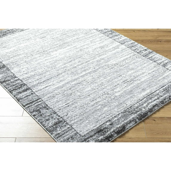 Hauteloom Dhaval Living Room, Bedroom Area Rug - Traditional, Transitional - High Pile - Black, Light Gray, Charcoal - 7'10" x 10'