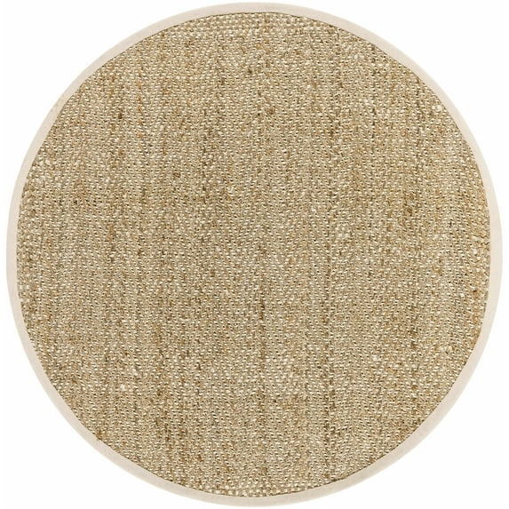 Hauteloom Dinah Jute Living Room, Bedroom Area Rug - Green, Orange, Brown - 8'-Round