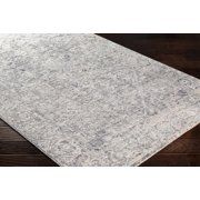 Hauteloom Dingwall Living Room, Bedroom Area Rug - Traditional - Gray, Medium Gray, Blue - 2 x 33