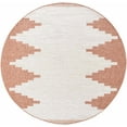 thumbnail image 1 of Hauteloom Djugun Outdoor Area Rug - Outside Porch Patio Rug Carpet - Waterproof Rug - Geometric - Pink, Cream, Salmon, Beige - 5'3" Round, 1 of 10