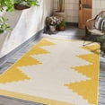thumbnail image 1 of Hauteloom Djugun Outdoor Runner Rug - Outside Porch Patio Rug Carpet - Waterproof Rug - Geometric - Yellow, Off White, White, Cream, Bone - 2'7" x 12', 1 of 14