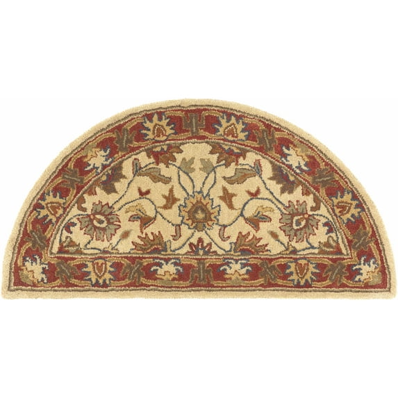 Hauteloom Dresher Wool Living Room, Bedroom Area Rug - Traditional - Brown, Red - 2' x 4'-Hearth