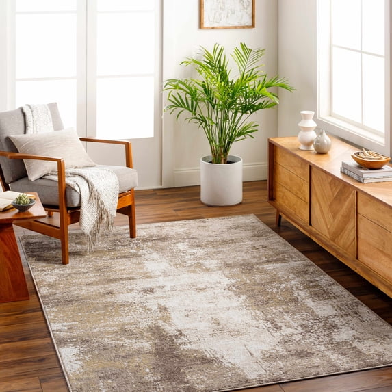 Hauteloom Duval Living Room, Bedroom Area Rug - Brown, Gray - 9'2" x 12'