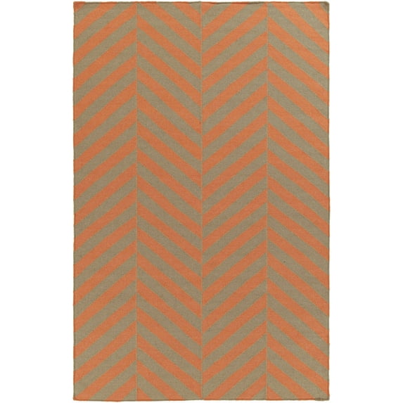 Hauteloom Dyer Wool Living Room, Bedroom Area Rug - Transitional - Orange, Light Brown - 3'6" x 5'6"