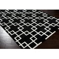 thumbnail image 1 of Hauteloom Eaglescliffe Wool Living Room, Bedroom Area Rug - Contemporary - Black, White - 5' x 8', 1 of 4
