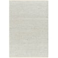 thumbnail image 1 of Hauteloom Ebrar Boho Hand Woven Soft Area Rug - Farmhouse Minimalist Striped Carpet for Living Room, Bedroom, Dining Room - Cream, Gray, Ivory - 5' x 7'6", 1 of 6