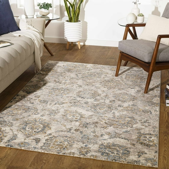 Hauteloom Edenfield Living Room, Bedroom Area Rug - Brown, Gray - 6'7" x 9'6"