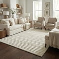 thumbnail image 1 of Hauteloom Edolie Wool Living Room, Bedroom Machine Washable Area Rug - Contemporary - High Pile - Ivory, Cream, Beige - 8' x 10', 1 of 3