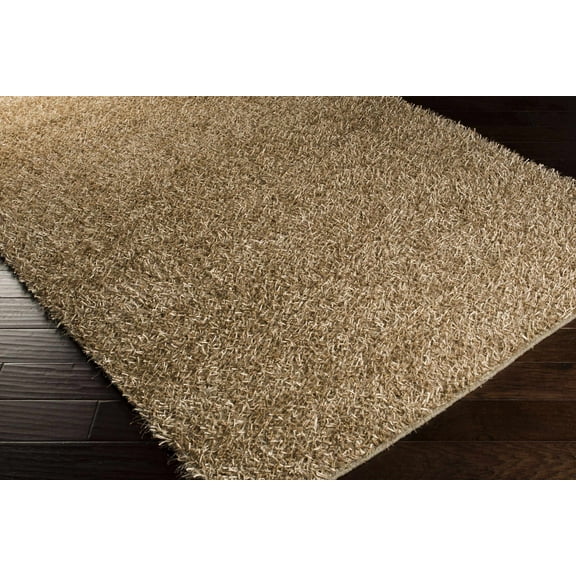 Hauteloom Egan Living Room, Bedroom Area Rug - Shags - High Pile - Beige - 5' x 8'