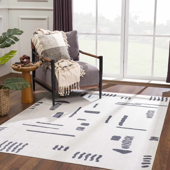 Hauteloom Eitan Living Room, Bedroom Machine Washable Area Rug - 7'10" x 10'