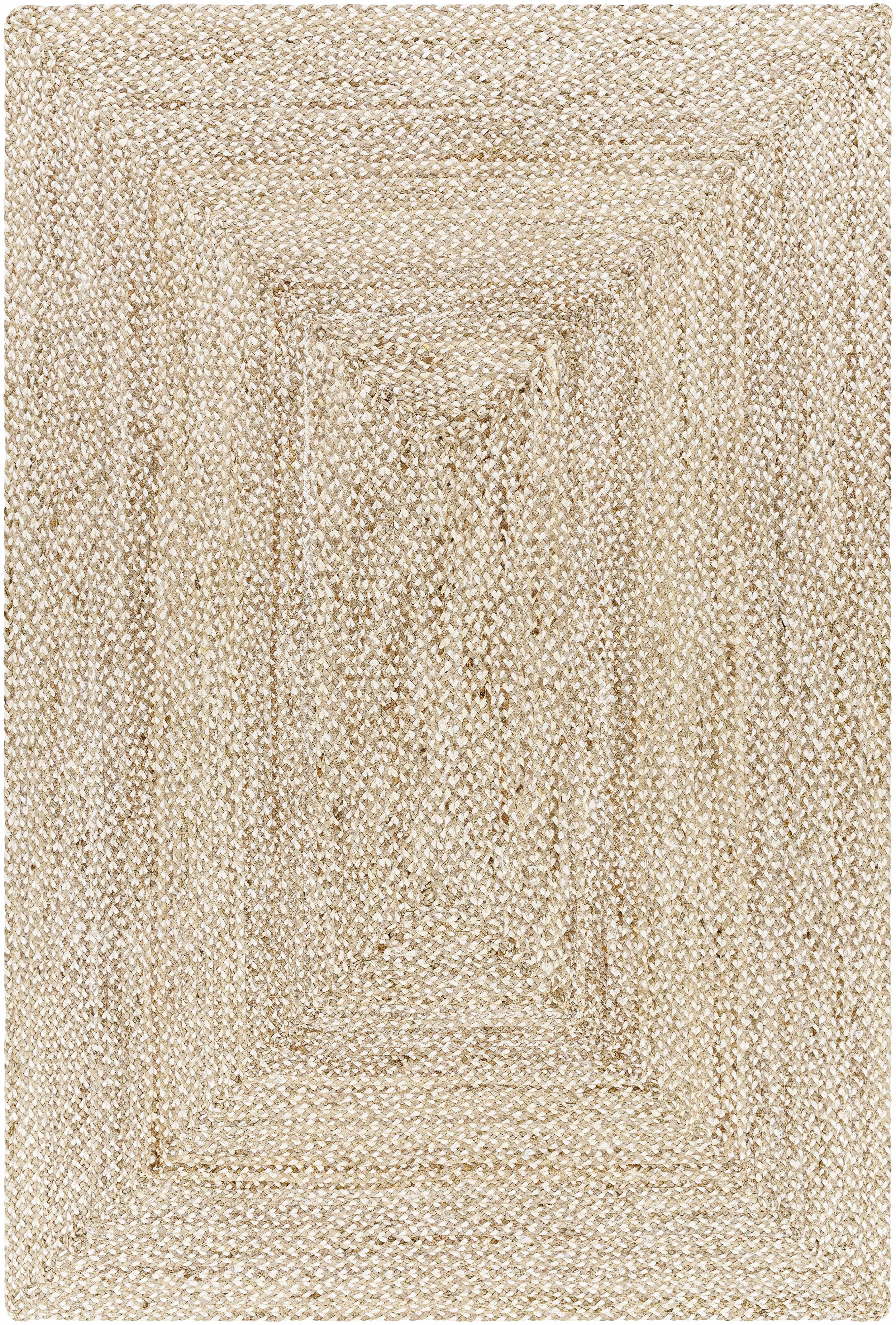 Hauteloom Elkie Jute Living Room, Bedroom Area Rug - Farmhouse - Lambswool - 5' x 7'6"