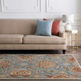 thumbnail image 1 of Hauteloom Elkins Wool Living Room, Bedroom Farmhouse Area Rug - Traditional Floral Carpet - Bohemian Paisley Vibe - Brown, Orange, Blue, Terra Cotta, Cream - 7'6" x 9'6", 1 of 16