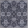 thumbnail image 1 of Hauteloom Elkins Wool Living Room, Bedroom Farmhouse Area Rug - Traditional Floral Carpet - Bohemian Paisley Vibe - Gray, Blue - 6' Square, 1 of 17