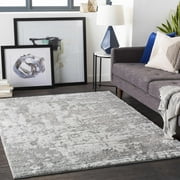 Hauteloom Elsa Living Room, Bedroom Area Rug - Modern - High Pile - Gray, Ivory, Black - 7'10" x 10'3"