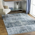 thumbnail image 1 of Hauteloom Eltham Living Room, Bedroom Area Rug - Modern Abstract Carpet - Gray, Beige, Blue - 6'7" x 9'6", 1 of 18