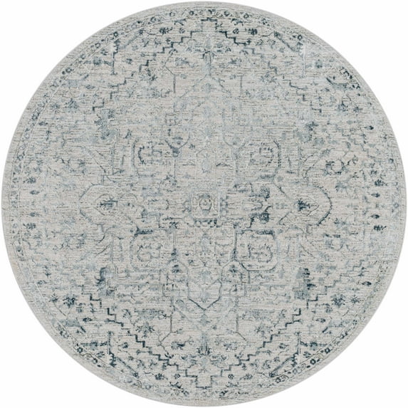 Hauteloom Embsay Living Room, Bedroom Area Rug - Green, Beige - 5'3"-Round