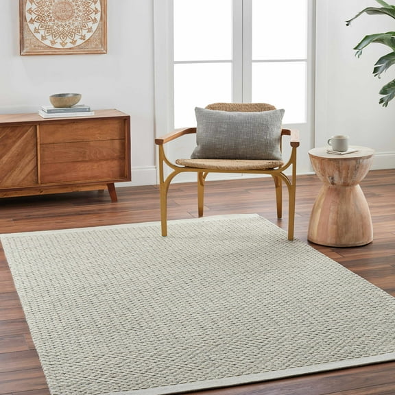 Hauteloom Emlen Wool Living Room, Bedroom Area Rug - Traditional, Transitional - Beachhouse, Multi Brown, Gray - 2' x 3'