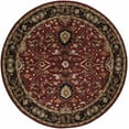 thumbnail image 1 of Hauteloom Encinitas Wool Living Room, Bedroom Area Rug - Traditional - Black, Beige, Purple - 4'-Round, 1 of 18