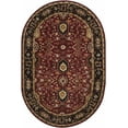 thumbnail image 1 of Hauteloom Encinitas Wool Living Room, Bedroom Area Rug - Traditional - Black, Beige, Purple - 8' x 10'-Oval, 1 of 18