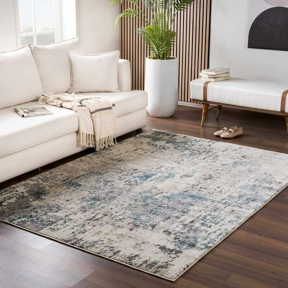 Hauteloom Enoree Living Room, Bedroom Area Rug - Modern - Gray, Brown, Black - 7'10" x 10'2"
