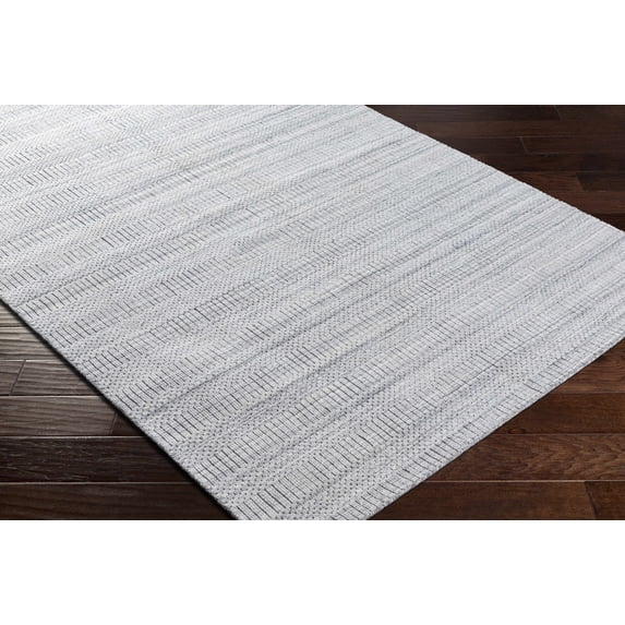 Hauteloom Ermita Recycled Material Living Room, Bedroom Area Rug - Contemporary - Light Slate, Gray, Charcoal - 2' x 3'