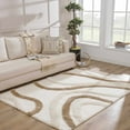 thumbnail image 1 of Hauteloom Espiye Living Room, Bedroom Area Rug - Plush Pile - Orange, Brown, Gray - 5'3" x 7', 1 of 18