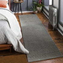 Hauteloom Eversholt Wool Hallway, Kitchen Runner Rug - Contemporary - Charcoal - 2'6" x 8'