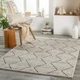 thumbnail image 1 of Hauteloom Evsa Living Room, Bedroom Area Rug - Contemporary - High Pile - Black, Cream - 5'3" x 7', 1 of 8
