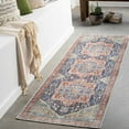 thumbnail image 1 of Hauteloom Exira Hallway, Kitchen Machine Washable Runner Rug - Traditional - Blue, Brick Red, Camel - 2'7" x 7'10", 1 of 12