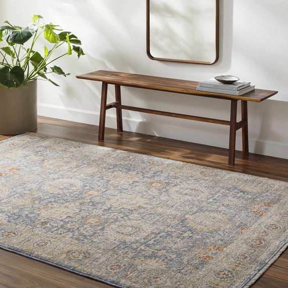 Hauteloom Eytan Living Room, Bedroom Area Rug - Gray - 6'7"-Round